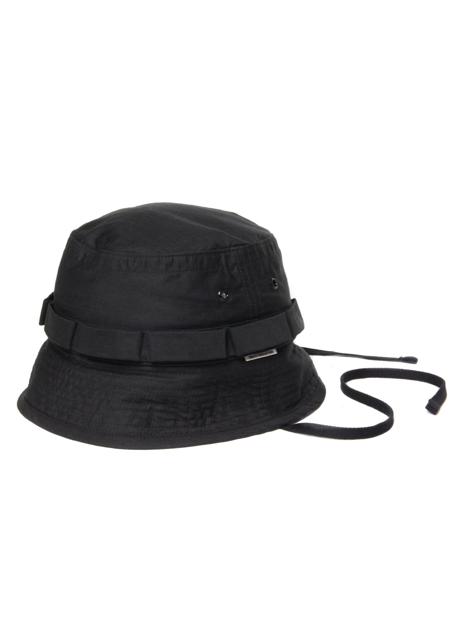 COOTIE PRODUCTIONS - Back Satin Boonie Bucket Hat (BLACK 