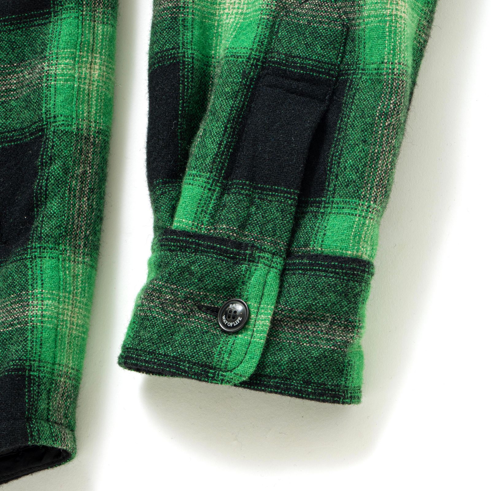 WOOL CHECK SHIRT JKT (GREEN CHECK) / ウール チェック シャツ ジャケット