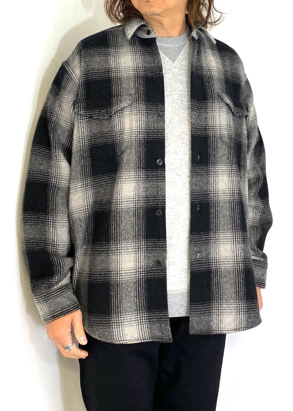 Wool Flannel Ombre Work SH (WPT) / オンブレチェック フランネル ワークシャツ