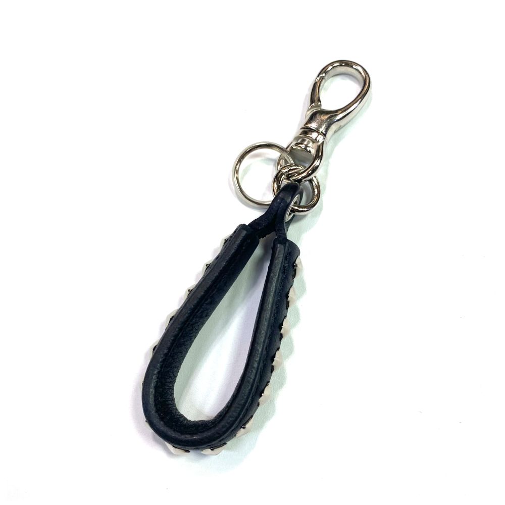 CALEE - STUDS LEATHER ASSORT KEY RING <TYPE 1 > (BLACK D 