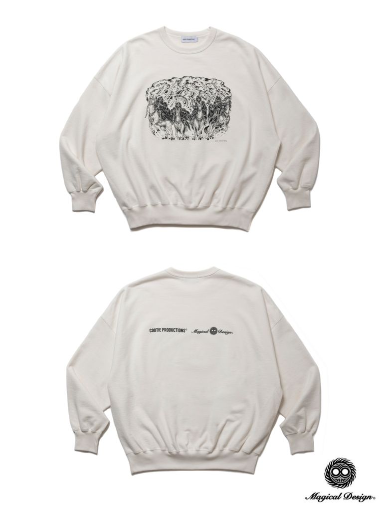 COOTIE PRODUCTIONS - 【ラスト1点】Print Sweat Crew (Magical Design 