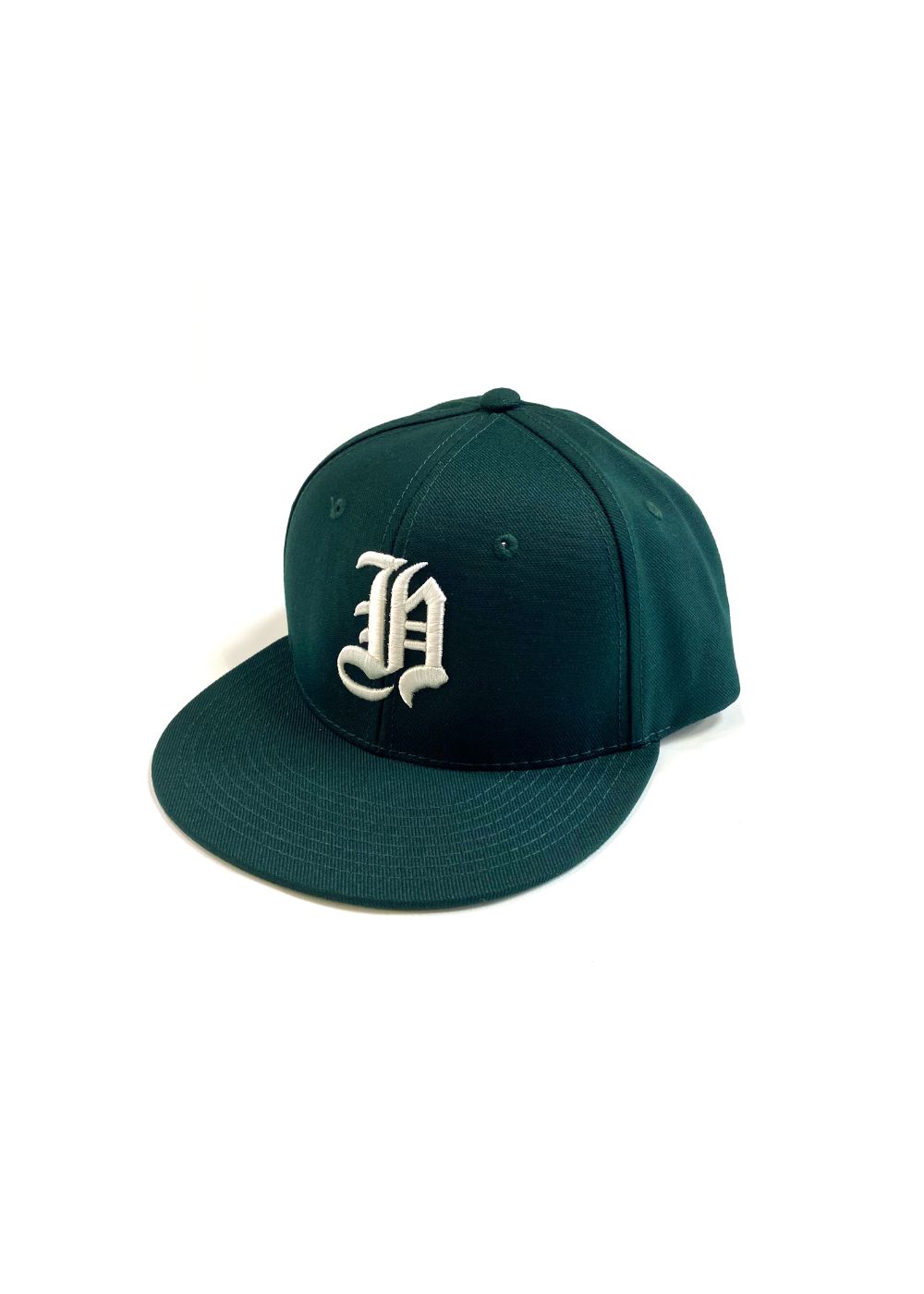 H-Baseball CAP (GREEN) / 刺繍ロゴ ベースボールキャップ