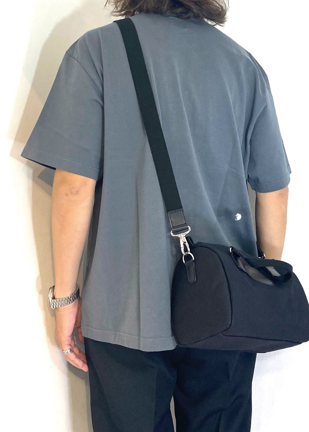 CANVAS MINI BOSTON BAG (BLACK) / キャンバス ミニ ボストンバッグ