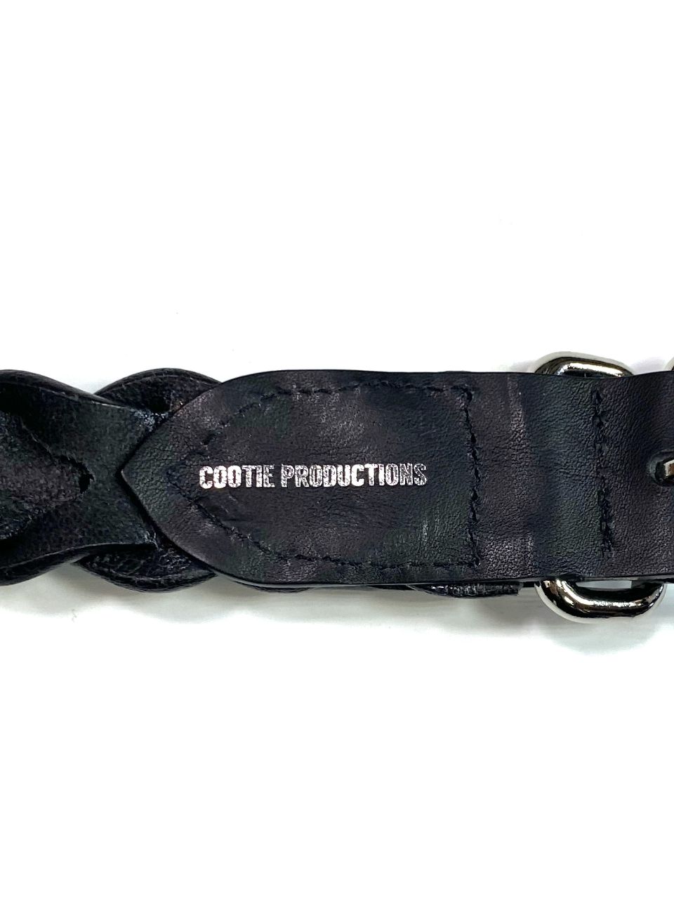 COOTIE PRODUCTIONS - Leather Braid Belt (SILVER) / レザー 
