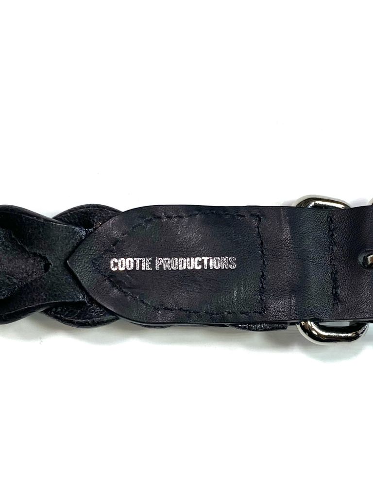 COOTIE PRODUCTIONS - Leather Braid Belt (SILVER) / レザー メッシュ 