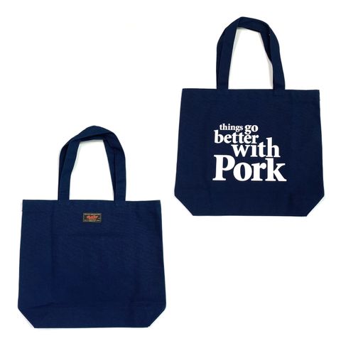 【ラスト1点】THINGS GO BETTER TOTE BAG (NAVY) / プリントトートバッグ