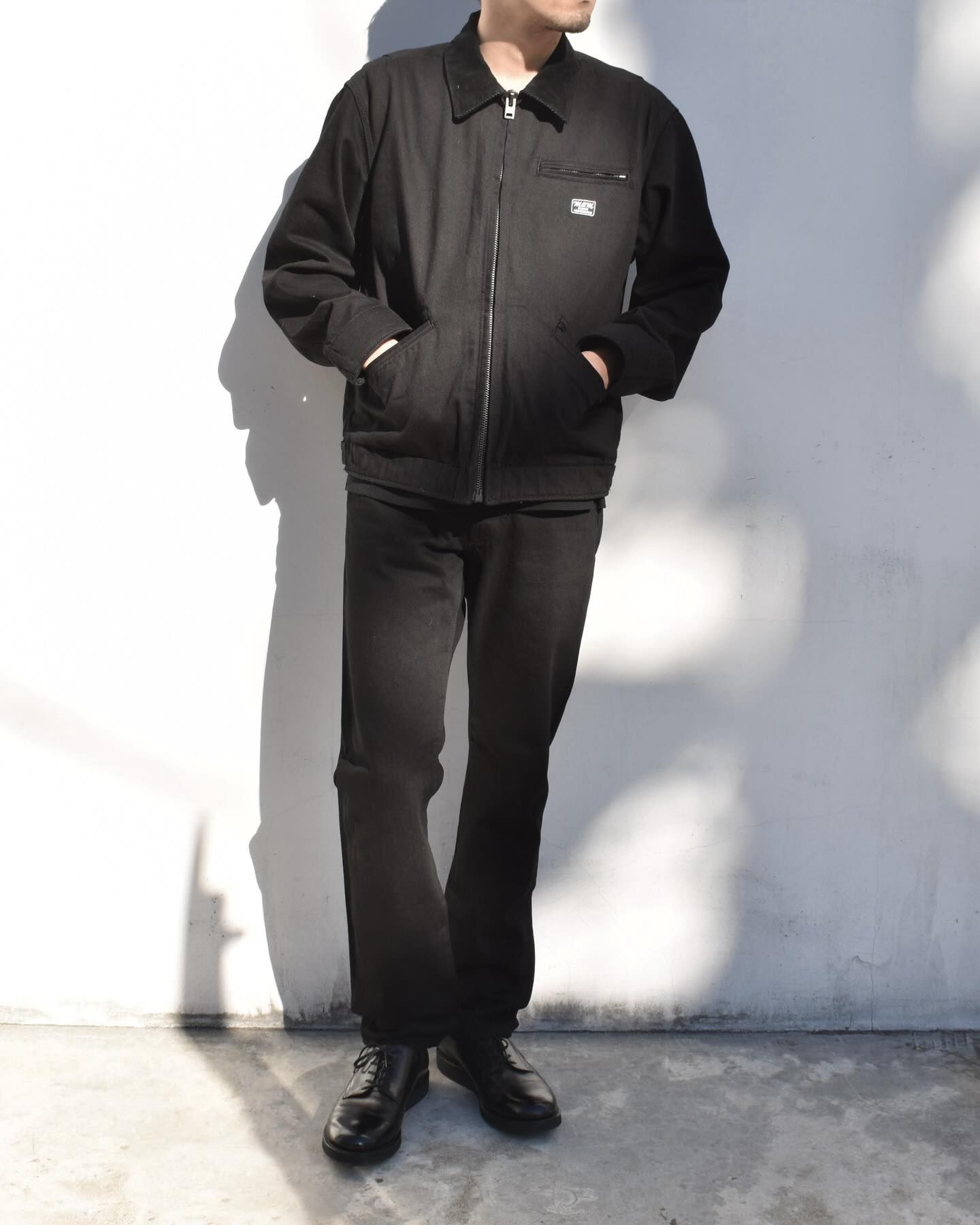 M&M CUSTOM PERFORMANCE × MINEDENIM Black Denim Detroit Jacket (BLACK) / × M&M カスタムパフォーマンス  コラボ ワーク ジャケット