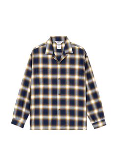 FIVE BROTHER Ex. L/S CHECK SHIRT "VIN" (YELLOW) / ファイブ ブラザー コラボ チェック シャ