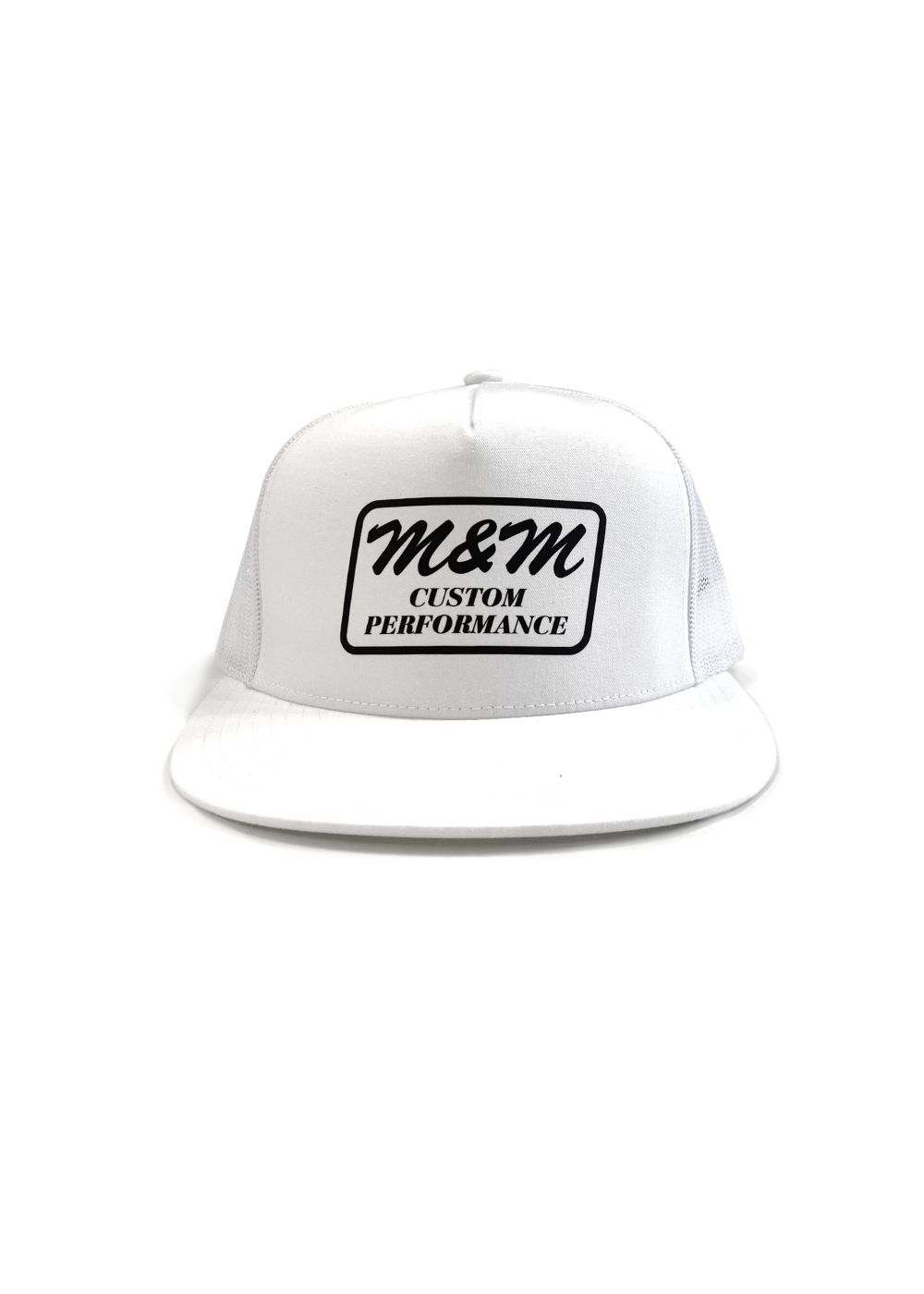 Classic Trucker Mesh Cap (WHITE) / ロゴ プリント メッシュキャップ