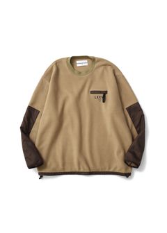 TOOL FLEECE (BROWN) / フリース×ナイロン カットソー
