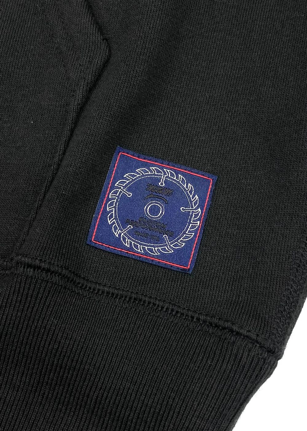 ZIP HOODIE (BLACK) / プリント スウェット ジップ パーカー