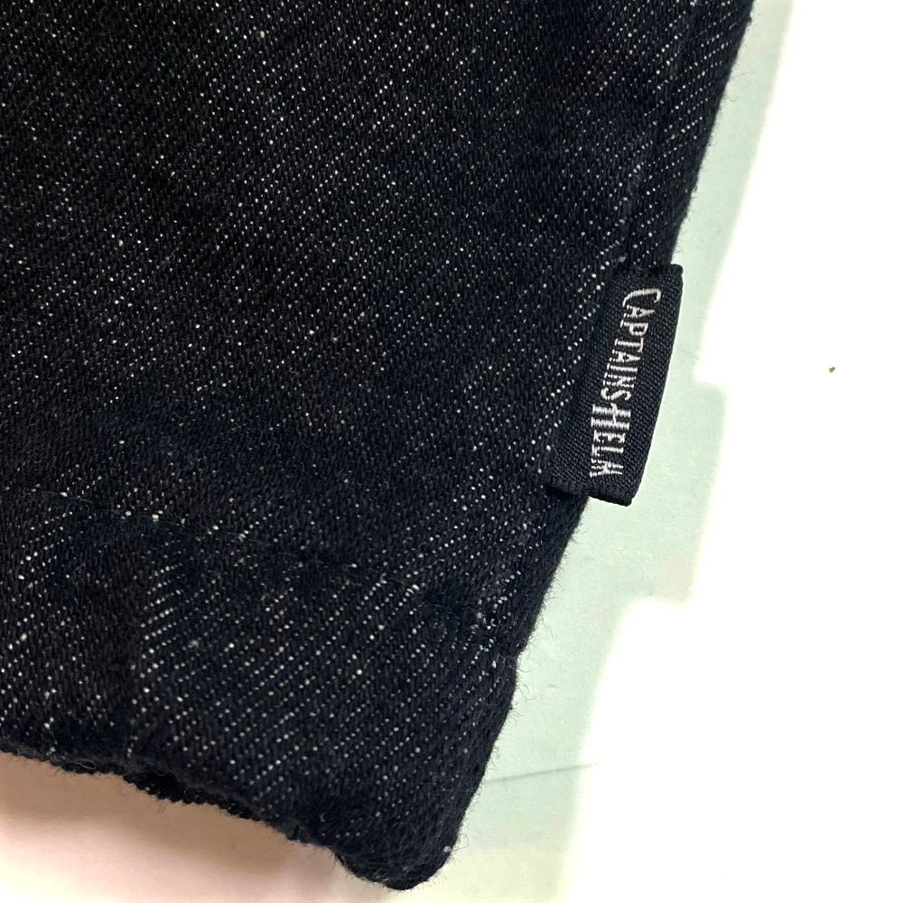 LOGO DENIM COACH JKT (BLACK) / ロゴ刺繍 ブラックデニム コーチ ジャケット