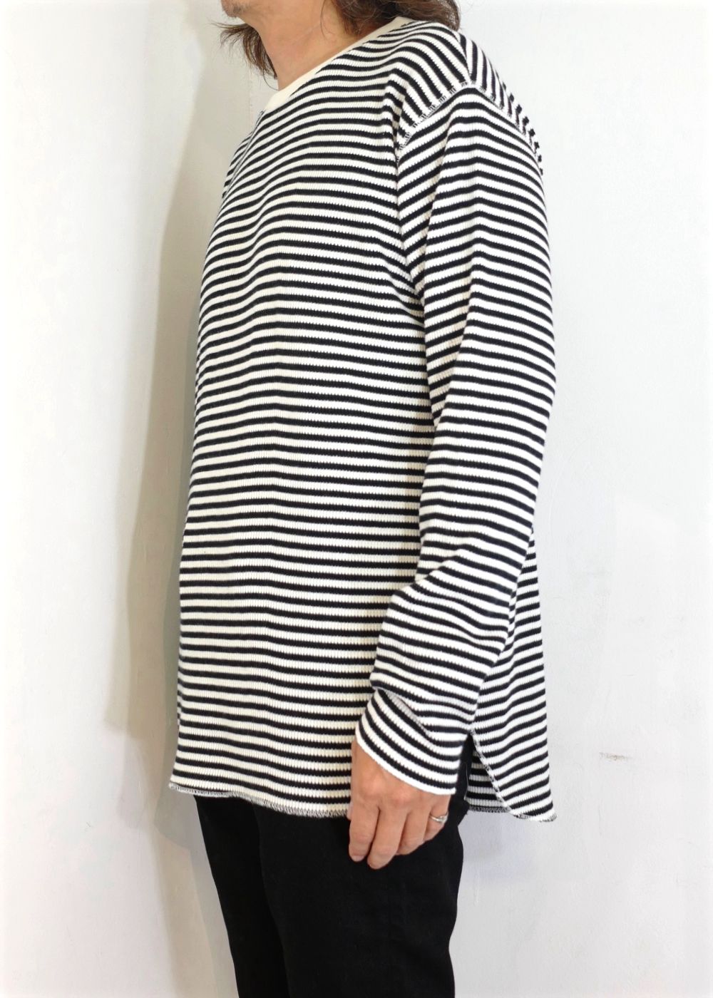 Miller Ex. THERMAL T "KILMER" (BLACK×WHITE) / ×ミラー コラボ ボーダー サーマル