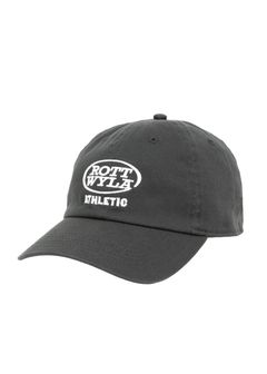 ATHLETIC CAP (BLACK) / ロゴ刺繍 ダッド キャップ。