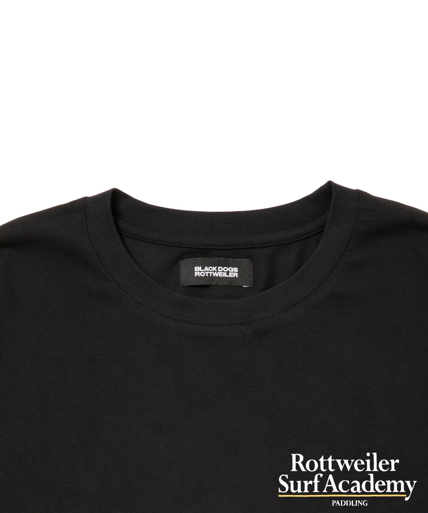 R9 SURF ACADEMY LS TEE (BLACK) /  オリジナル ロゴプリント ロングスリーブ Tシャツ