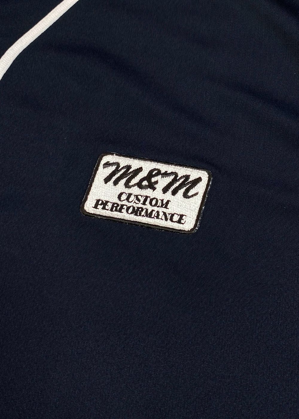 M&M CUSTOM PERFORMANCE - DRY ATHLETIC BASEBALL SHIRT (NAVY×WHITE