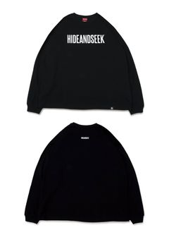 Logo L/S Tee(25ss Front) Big Silhouette (BLACK) / ロゴ プリント ロングスリーブ Tシャツ