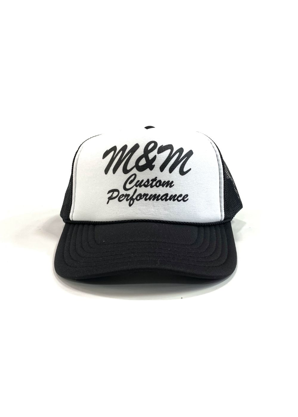 MESH CAP (BLACK/WHITE) / ロゴ プリント メッシュ キャップ