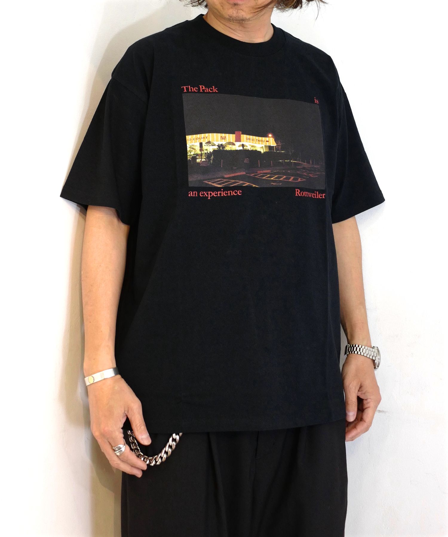 CAL NIGHT PHOTO TEE (BLACK) / フォト プリント Tシャツ