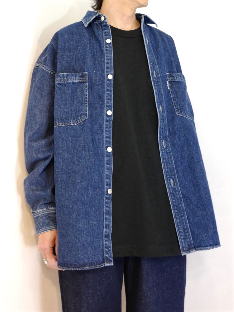 COOTIE PRODUCTIONS - Denim Work Shirt (INDIGO FADE) / デニムビッグ