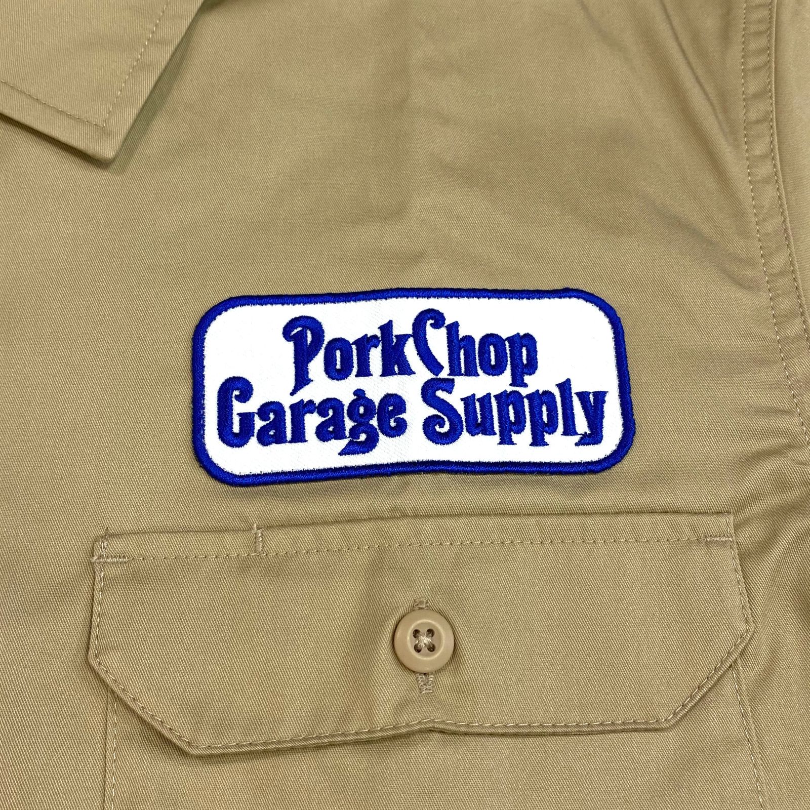 PORKCHOP - ROUNDED WAPPEN WORK SHIRT (DARK NAVY) / ワッペンワーク