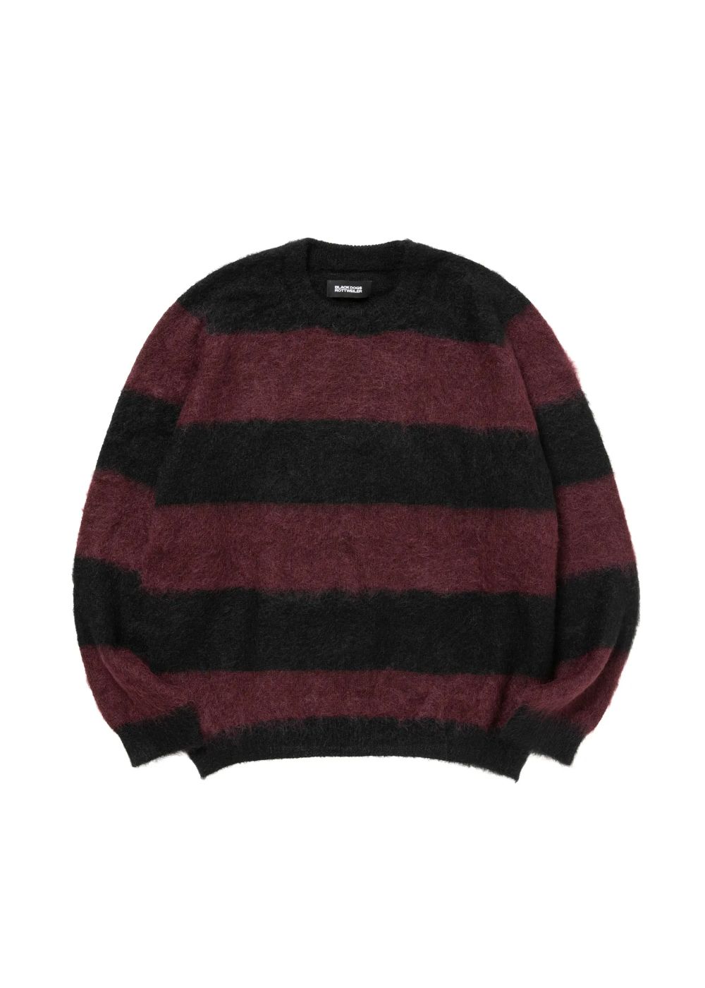 BORDER KNIT (RED) / ボーダー モヘア ニット