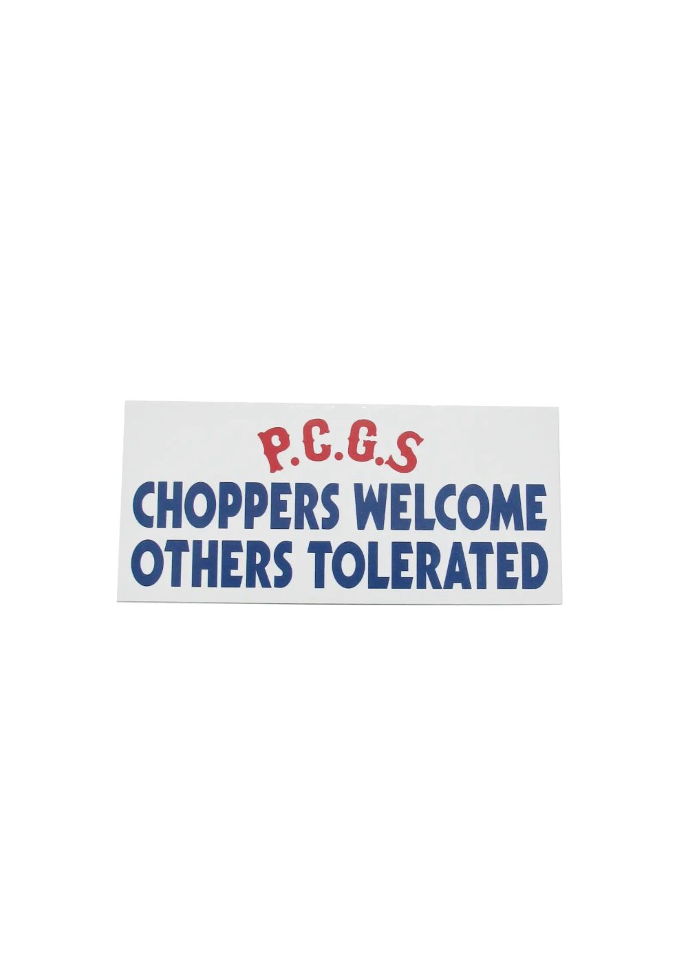CHOPPERS WELCOME STICKER (WHITE) / ロゴステッカー