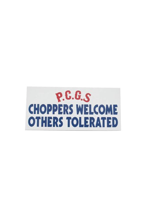 CHOPPERS WELCOME STICKER (WHITE) / ロゴステッカー