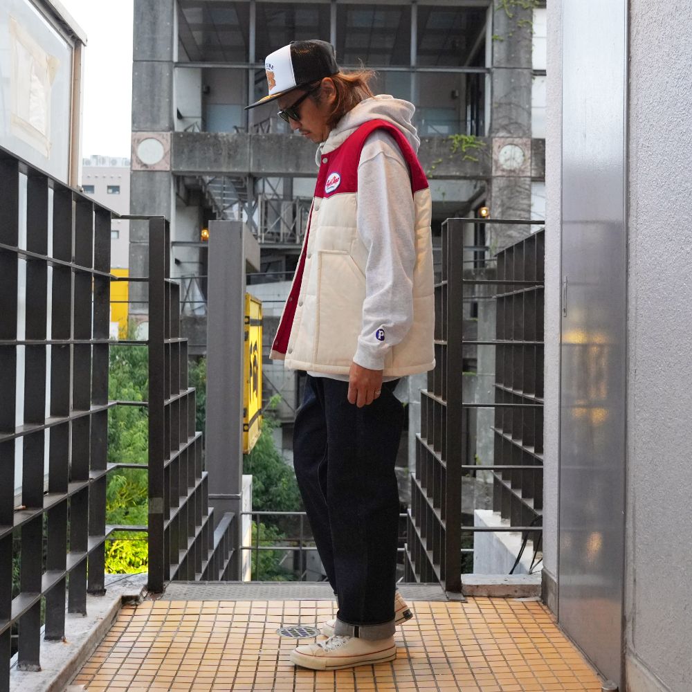 RACING VEST (BEIGE×RED) / オリジナル レーシング ベスト