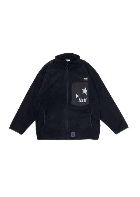 【ラスト1点】Stand zip fleece Blouson (BLACK) / フルジップ フリース ジャケット