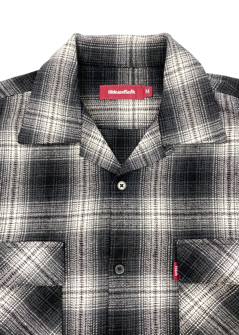 Ombre Check L/S Shirt (BLACK) / オンブレ チェック シャツ