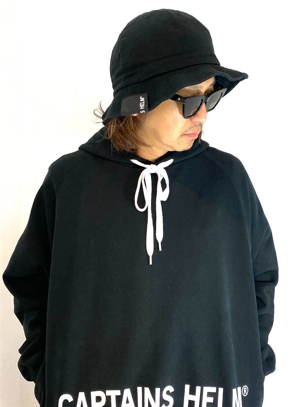 TRADEMARK LOGO BALL HAT (BLACK) / ロゴ刺繍 ボール ハット