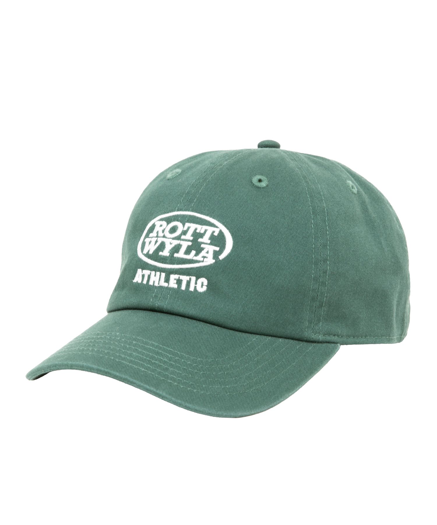 ATHLETIC CAP (GREEN) / ロゴ刺繍 ダッド キャップ。