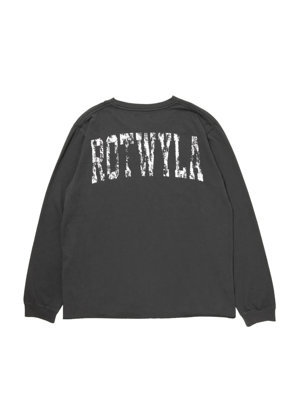 R9 ROTWYLA LS TEE (BLACK) / カレッジロゴ プリント オリジナル Tシャツ