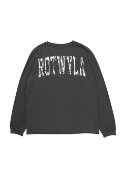 R9 ROTWYLA LS TEE (BLACK) / カレッジロゴ プリント オリジナル Tシャツ