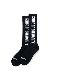 HIGH SOCKS LOGO (BLACK) / ジャガード ロゴ ソックス