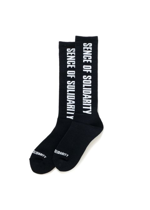 HIGH SOCKS LOGO (BLACK) / ジャガード ロゴ ソックス