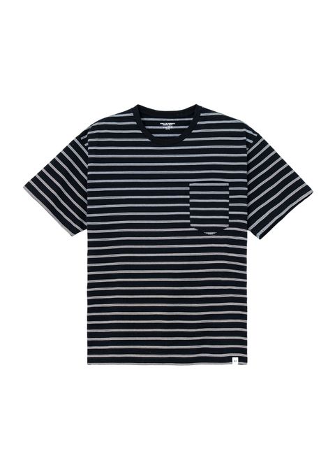 S/S POCKET T "GAZ" (BLACK) / ボーダー ポケット Tシャツ