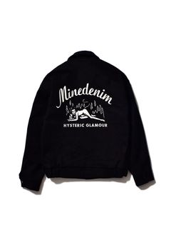 × HYSTERIC GLAMOUR F.Black Denim JKT (BLACK) / ×ヒステリックグラマー コラボデニムスタジャン