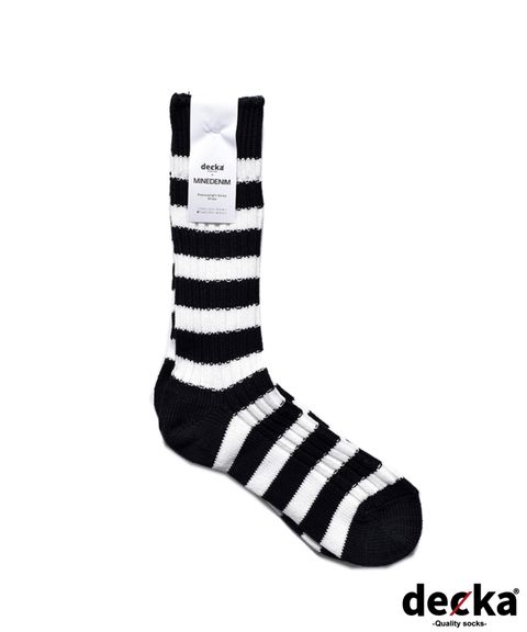 ×decka Border Rib SOX (WPT) / デッカ コラボ ボーダー ソックス