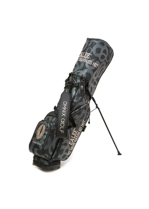 ×OMNiX GOLF SNAKE PATTERN CADDIE BAG (BLACK) / ×オムニックス ゴルフ コラボ ゴルフ バッグ