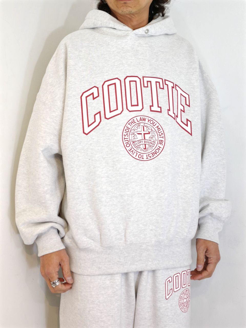 COOTIE PRODUCTIONS - Heavy Oz Sweat Hoodie (COLLEGE) (OATMEAL