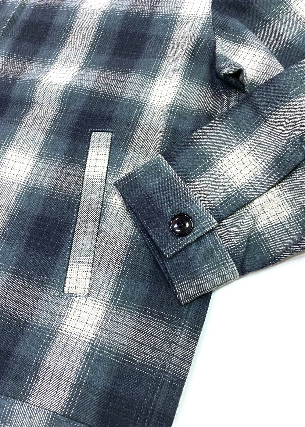 OMBRE CHECK SWINGTOP (BLACK) / オンブレチェック スイングトップ