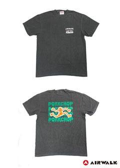 【ラスト1点】AP OLLIEMAN TEE (ASH BLACK) / ×AIRWALK コラボ Tシャツ