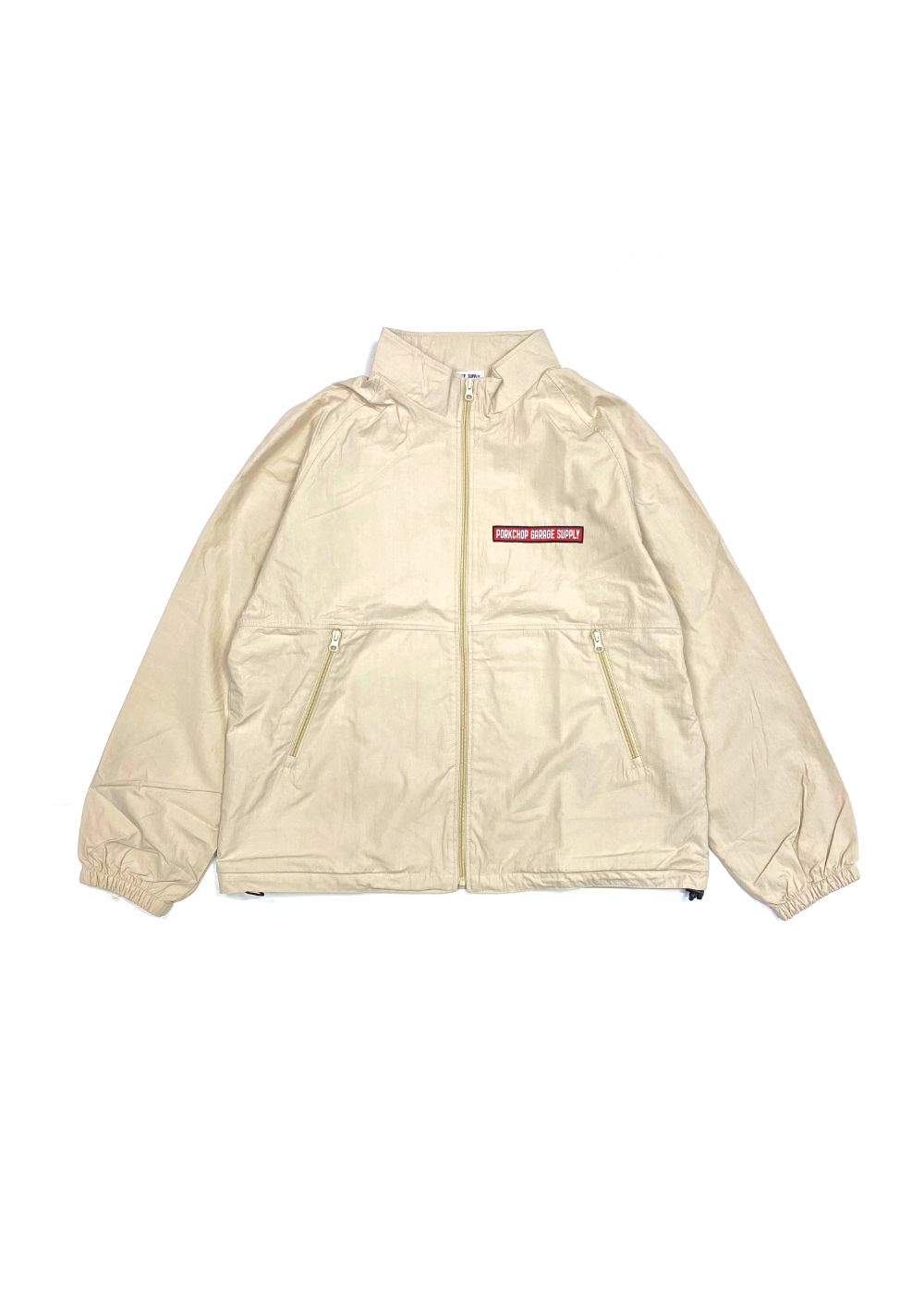 BAR&SHIELD TRACK JKT (CREAM) / バー&シールド ナイロン トラック ジャケット