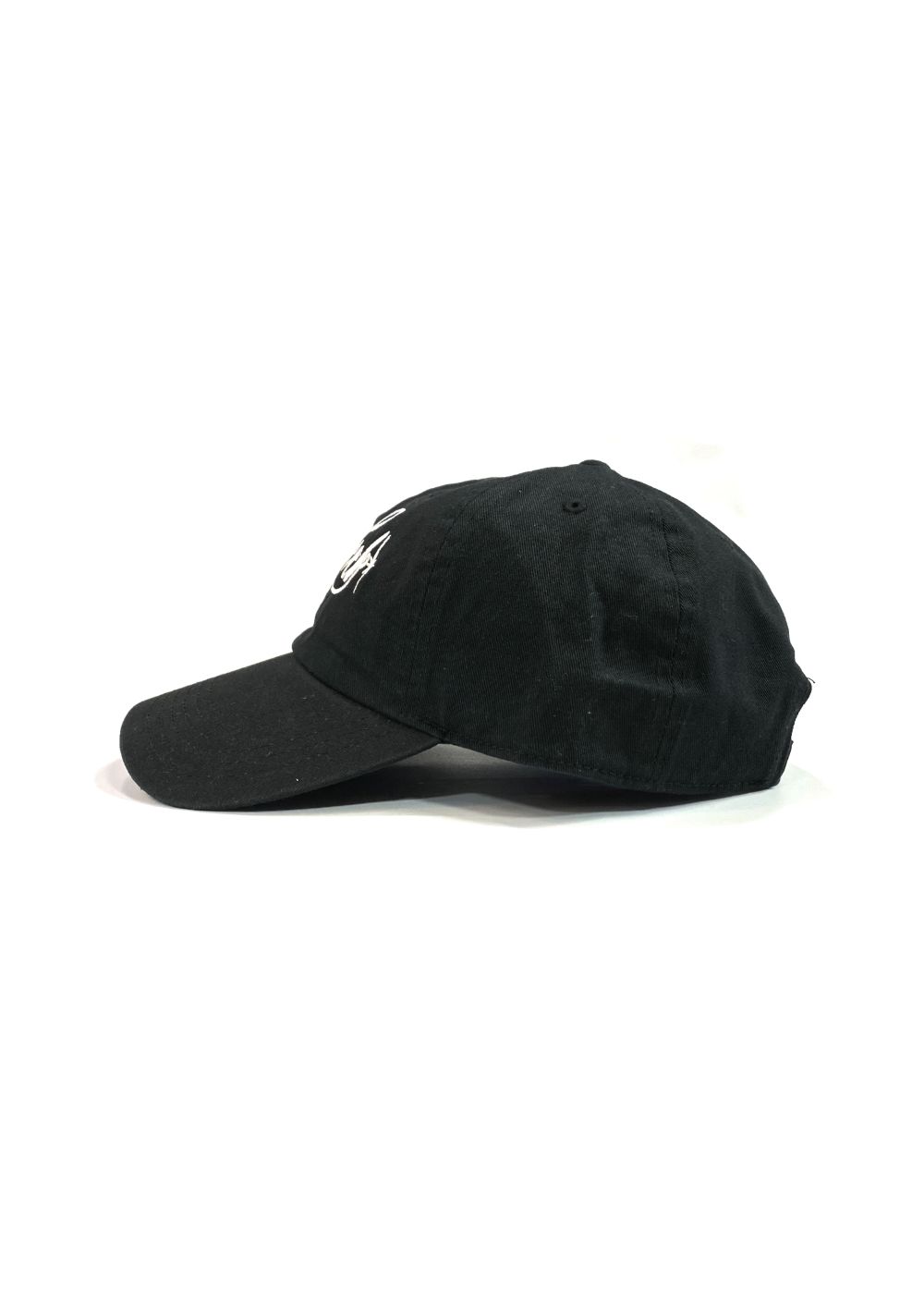Cursive Logo Baseball CAP (BLACK) / 刺繍ロゴ ベースボールキャップ