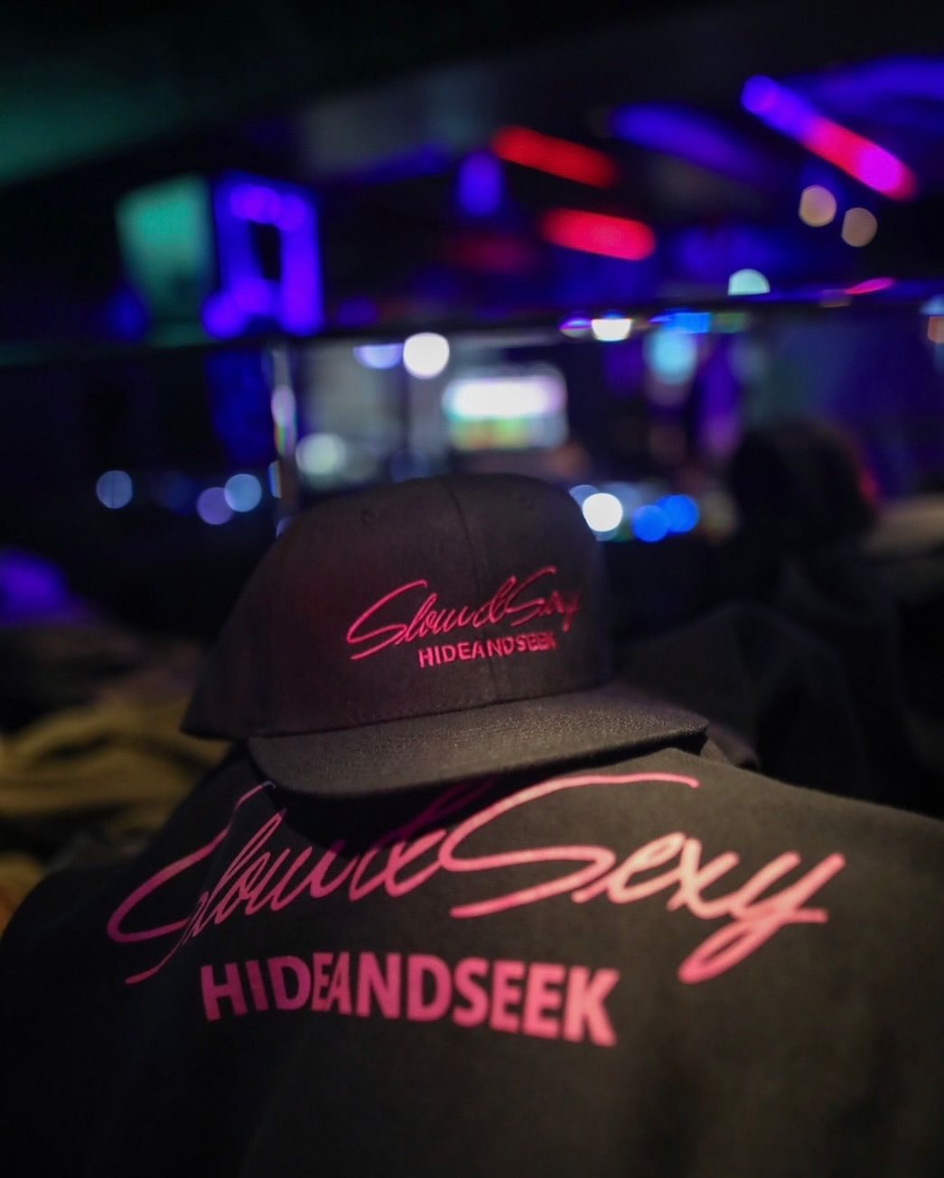 × ASIAN STAR SLOW&SEXY Hooded Sweat Shirt (BLACK/PINK) / エイジアンスター コラボ スウェット パーカー