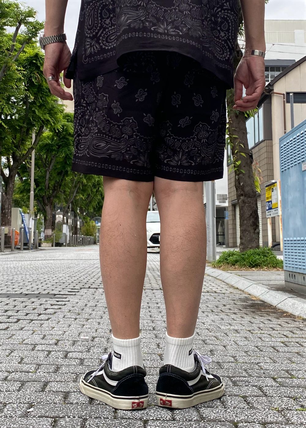 Bandana Shorts (BLACK) / オリジナル バンダナ柄 ショーツ / セットアップ可能