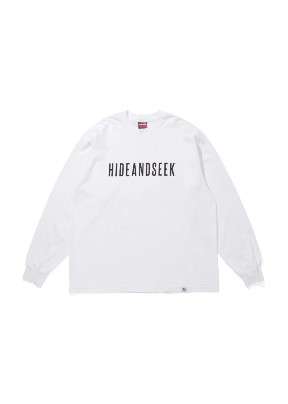 Logo L/S Tee-2 (WHITE) / ロゴ プリント ルーズフィット ロングスリーブ Tシャツ
