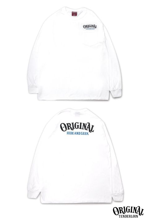×TENDERLOIN POCKET L/S TEE (WHITE) / テンダーロイン コラボポケットロンT